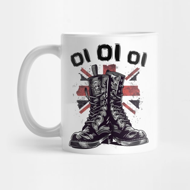 Oi Oi Oi Punk Rock With Combat Boots - Oi Punk by ShirtFace